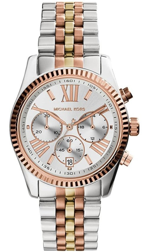 Michael Kors Lexington Chronograph Silver Dial Two Tone Steel Strap Watch for Women - MK5735 Buy Now By Michael Kors