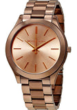 Michael Kors Runway Quartz Brown Dial Brown Steel Strap Watch For Women - MK3418 Buy Now By Michael Kors