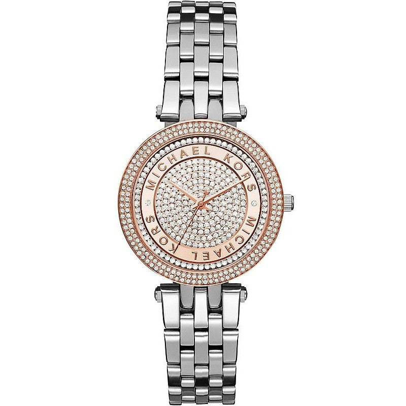 Michael Kors Darci Rose Gold Dial Silver Steel Strap Watch for Women - MK3446 Buy Now By Michael Kors