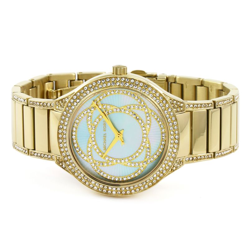 Michael Kors Kerry Mother of Pearl Dial Gold Steel Strap Watch for Women - MK3481 Buy Now By Michael Kors