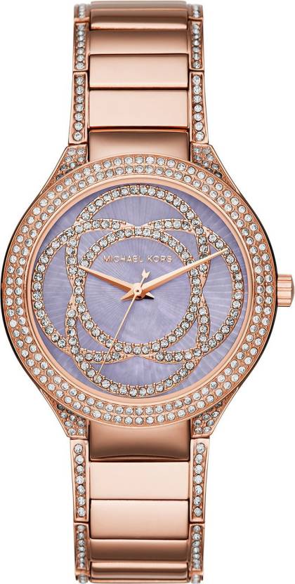 Michael Kors Kerry Purple Dial Rose Gold Stainless Steel Strap Watch for Women - MK3482 Buy Now By Michael Kors