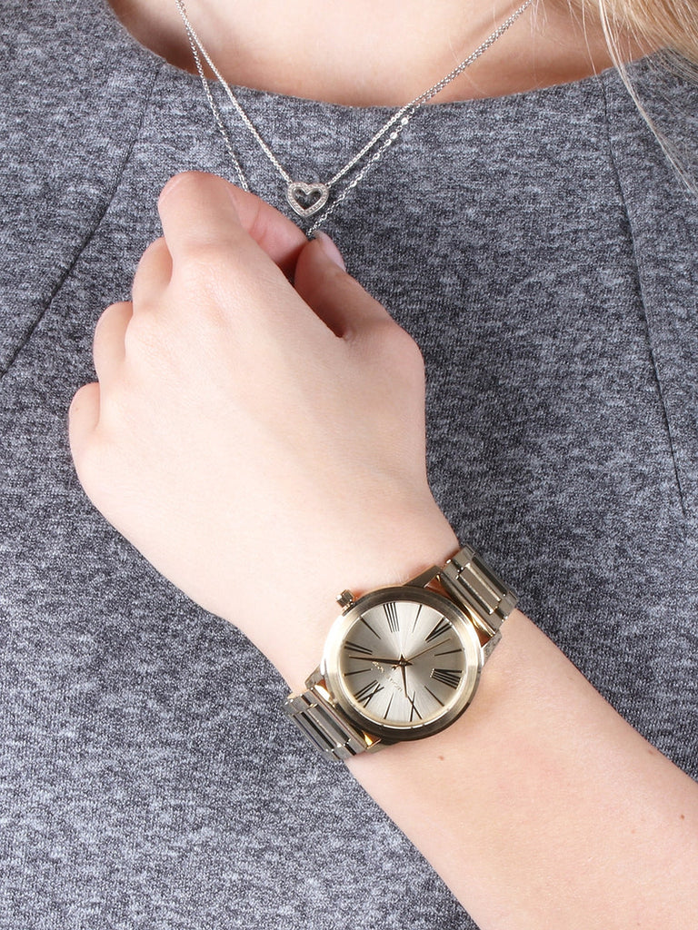 Michael Kors Hartman Quartz Gold Dial Gold Steel Strap Watch For Women - MK3490 Buy Now By Michael Kors