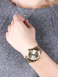 Michael Kors Hartman Quartz Gold Dial Gold Steel Strap Watch For Women - MK3490 Buy Now By Michael Kors