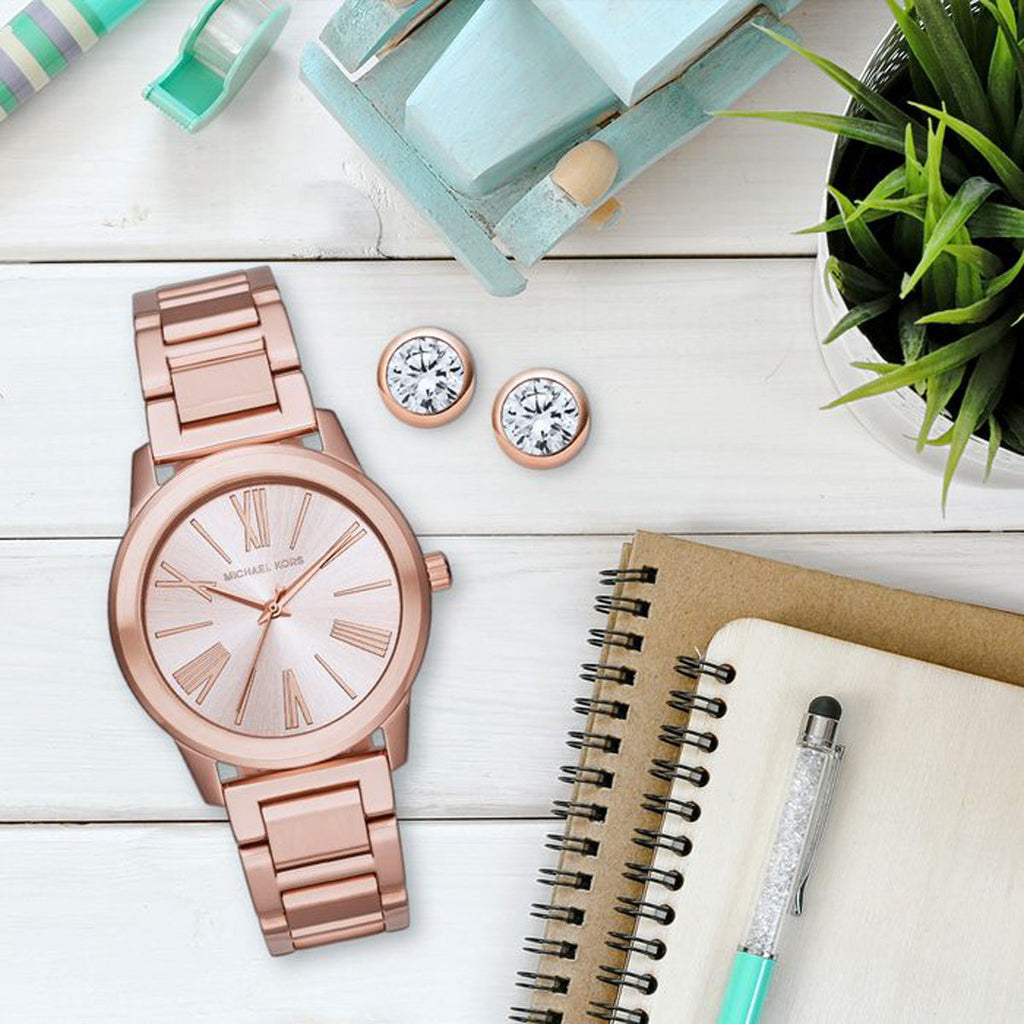 Michael Kors Hartman Rose Gold Dial Rose Gold Steel Strap Watch For Women - MK3491 Buy Now By Michael Kors
