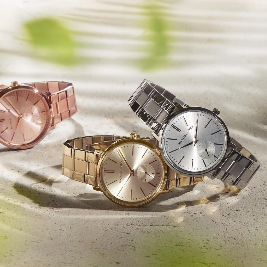 Michael Kors Jaryn Analog Quartz Gold Dial Gold Steel Strap Watch For Women - MK3500 Buy Now By Michael Kors