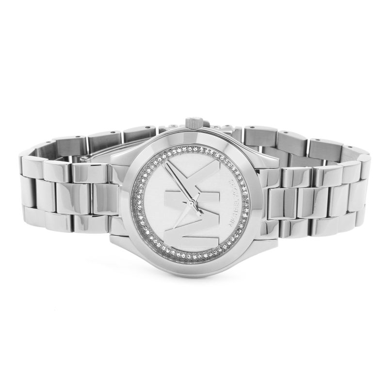 Michael Kors Mini Slim Runway Silver Dial Silver Steel Strap Watch for Women - MK3548 Buy Now By Michael Kors