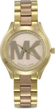 Michael Kors Mini Slim Runway Rose Gold Dial Two Tone Steel Strap Watch for Women - MK3650 Buy Now By Michael Kors