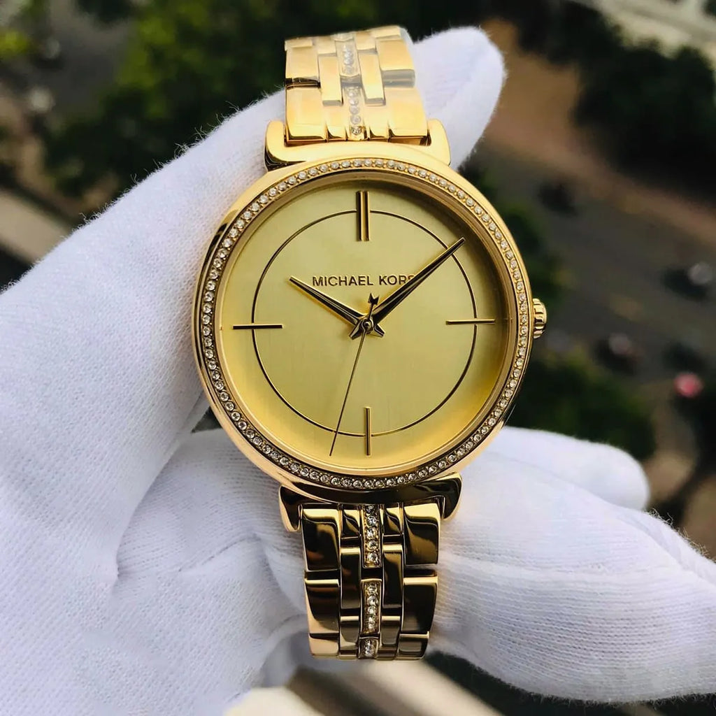 Michael Kors Cinthia Quartz Gold Dial Gold Steel Strap Watch For Women - MK3681 Buy Now By Michael Kors