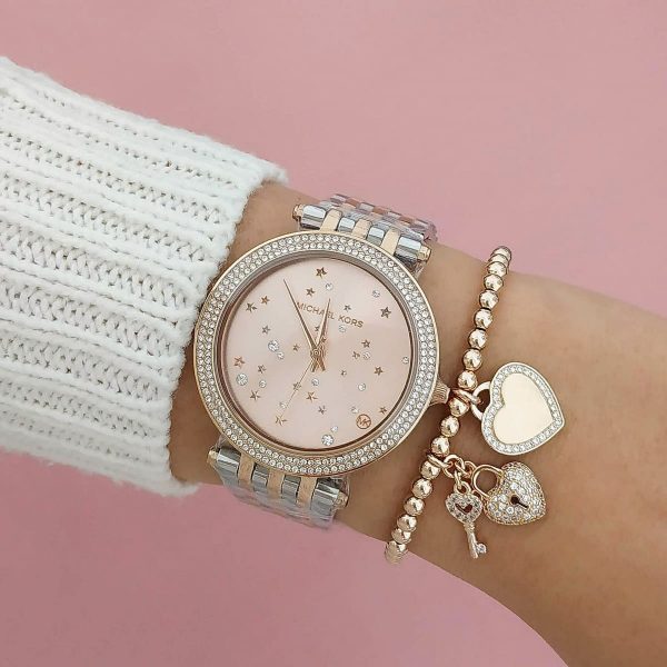 Michael Kors Darci Rose Gold Dial Two Tone Steel Strap Watch for Women - MK3726 Buy Now By Michael Kors