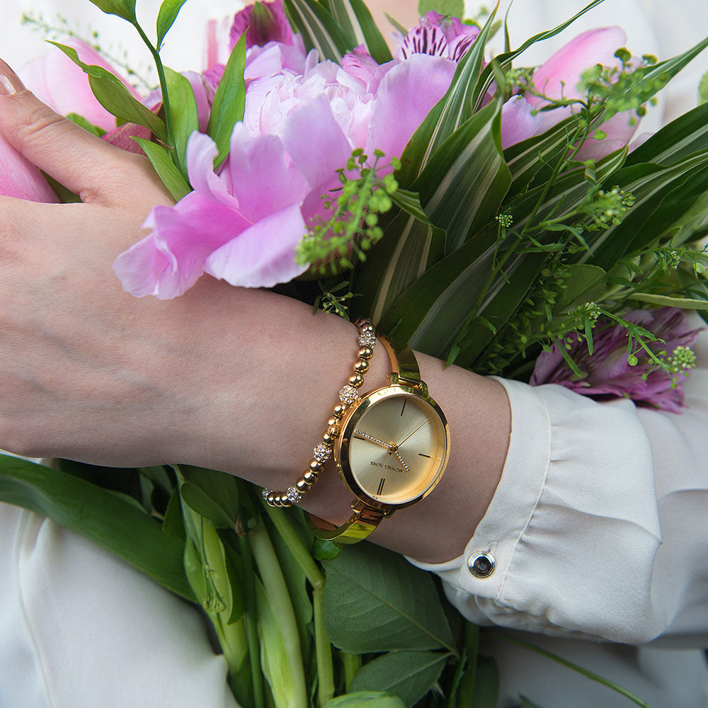 Michael Kors Jaryn Quartz Gold Dial Gold Steel Strap Watch For Women - MK3734 Buy Now By Michael Kors