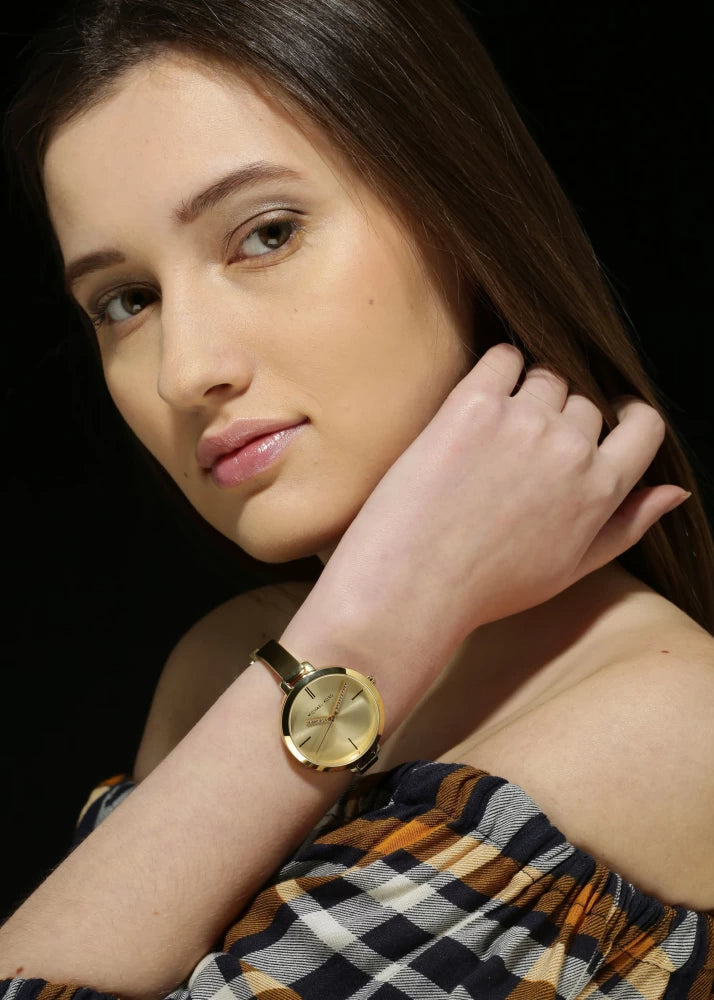 Michael Kors Jaryn Quartz Gold Dial Gold Steel Strap Watch For Women - MK3734 Buy Now By Michael Kors