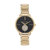 Michael Kors Portia Black Dial Gold Steel Strap Watch for Women - MK3788 Buy Now By Michael Kors