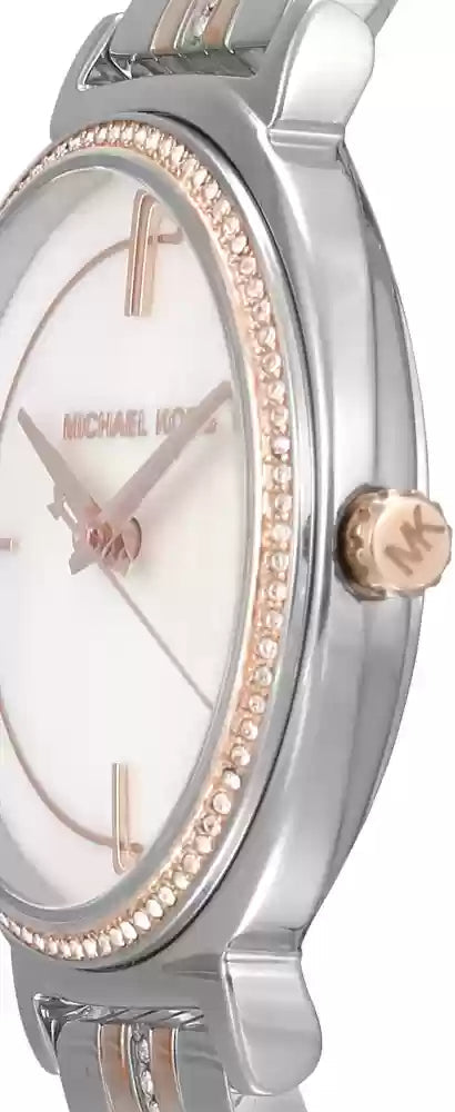 Michael Kors Cinthia Mother of Pearl Dial Two Tone Steel Strap Watch For Women - MK3831 Buy Now By Michael Kors