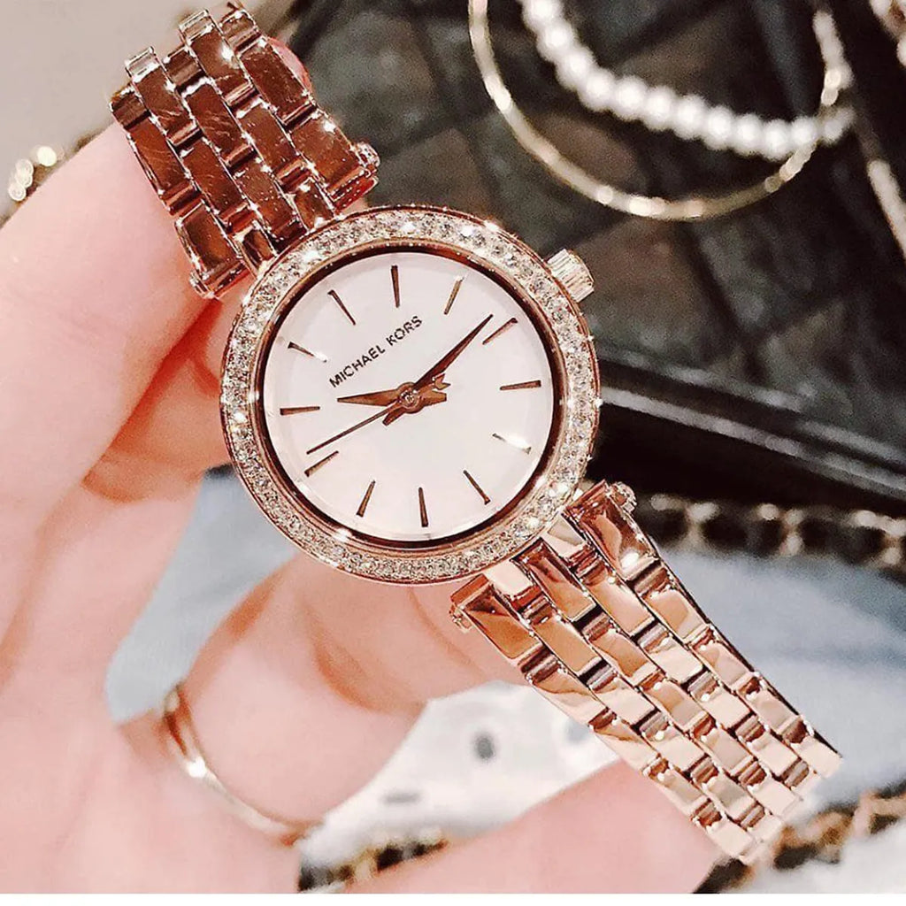 Michael Kors Darci Analog Mother of Pearl Dial Rose Gold Steel Strap Watch For Women - MK3832 Buy Now By Michael Kors