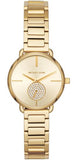 Michael Kors Portia Quartz Gold Dial Gold Steel Strap Watch For Women - MK3838 Buy Now By Michael Kors