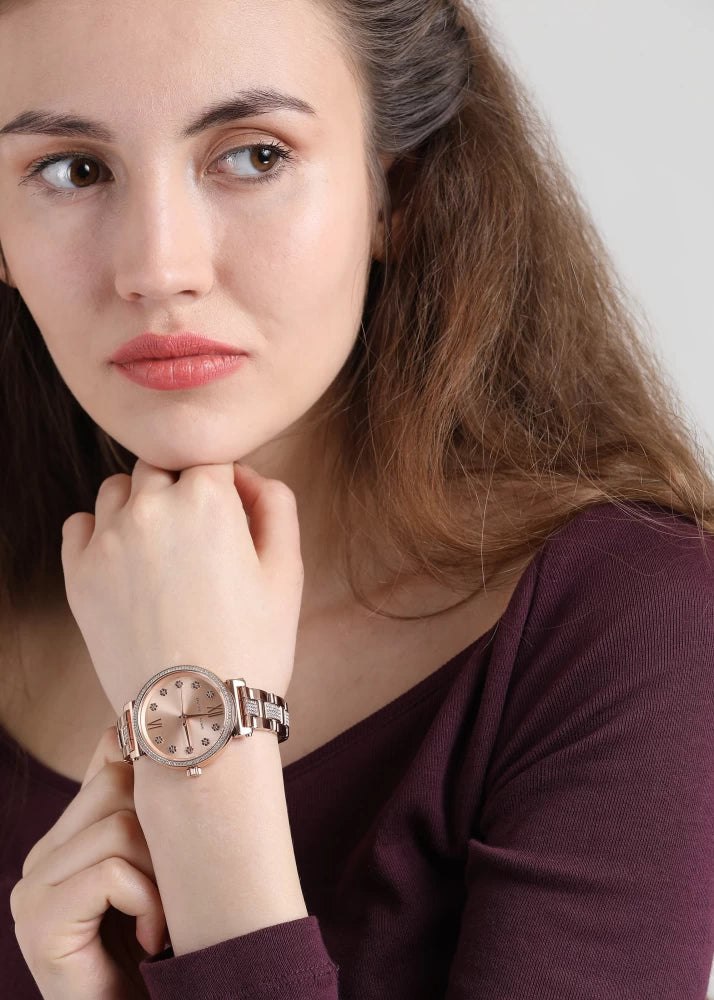Michael Kors Sofie Quartz Rose Gold Dial Rose Gold Steel Strap Watch For Women - MK3882 Buy Now By Michael Kors