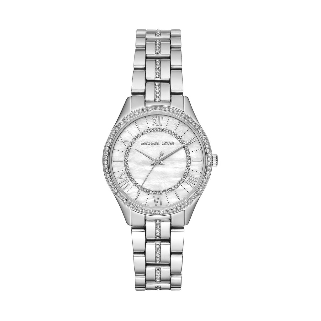 Michael Kors Lauryn Mother of Pearl Dial Silver Steel Strap Watch for Women - MK3900 Buy Now By Michael Kors