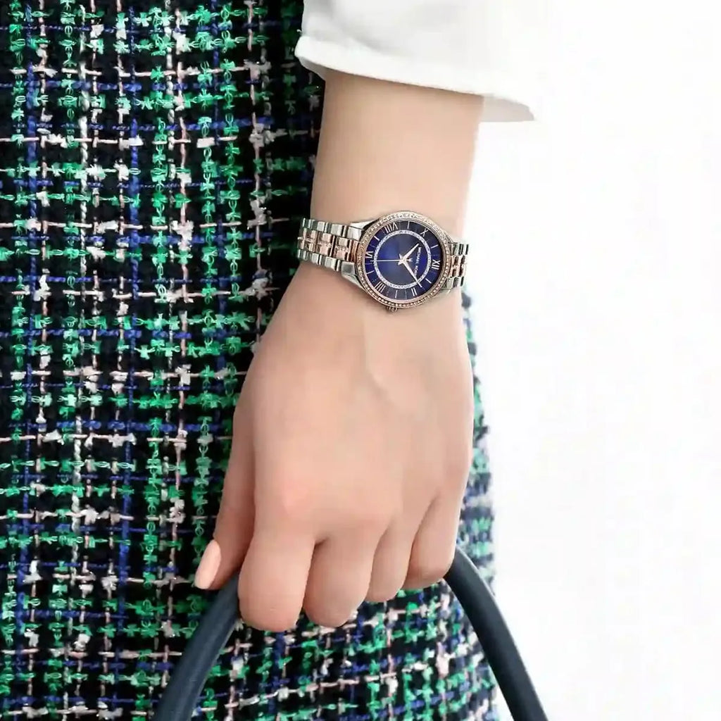 Michael Kors Lauryn Quartz Blue Dial Two Tone Steel Strap Watch For Women - MK3929 Buy Now By Michael Kors