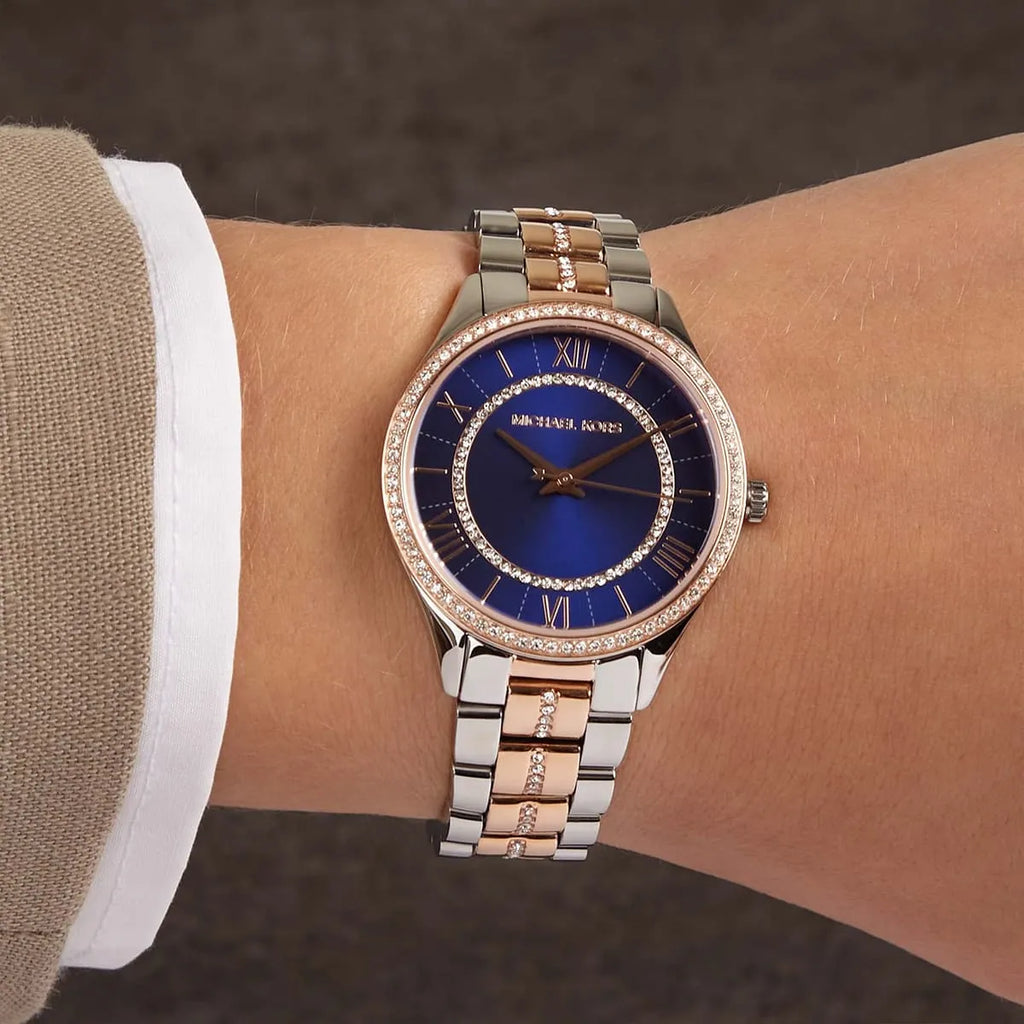 Michael Kors Lauryn Quartz Blue Dial Two Tone Steel Strap Watch For Women - MK3929 Buy Now By Michael Kors