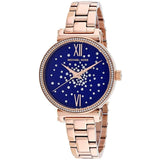 Michael Kors Sofie Analog Quartz Blue Dial Rose Gold Steel Strap Watch For Women - MK3971 Buy Now By Michael Kors