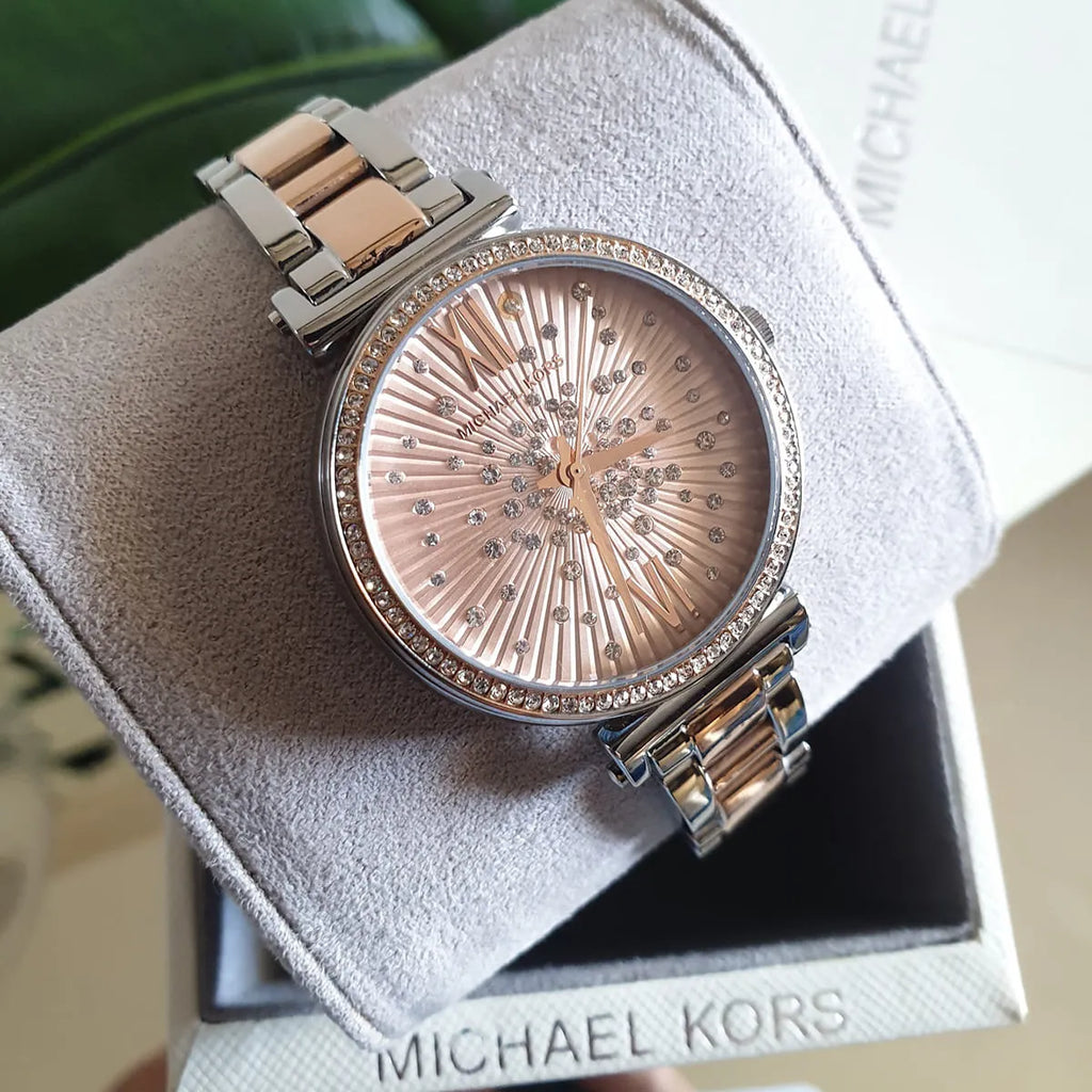 Michael Kors Sofie Quartz Rose Gold Dial Two Tone Steel Strap Watch For Women - MK3972 Buy Now By Michael Kors