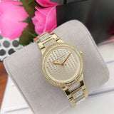 Michael Kors Gabbi Crystals Gold Dial Gold Steel Strap Watch For Women - MK3985 Buy Now By Michael Kors