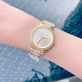 Michael Kors Gabbi Crystals Gold Dial Gold Steel Strap Watch For Women - MK3985 Buy Now By Michael Kors