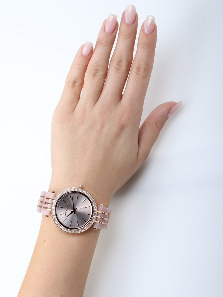 Michael Kors Darci Rose Gold Dial Two Tone Steel Strap Watch for Women - MK4327 Buy Now By Michael Kors