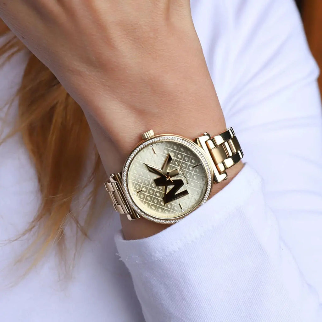 Michael Kors Sofie Quartz Gold Dial Gold Steel Strap Watch For Women - MK4334 Buy Now By Michael Kors