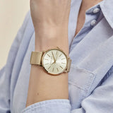 Michael Kors Pyper Quartz Gold Dial Gold Mesh Strap Watch For Women - MK4339 Buy Now By Michael Kors