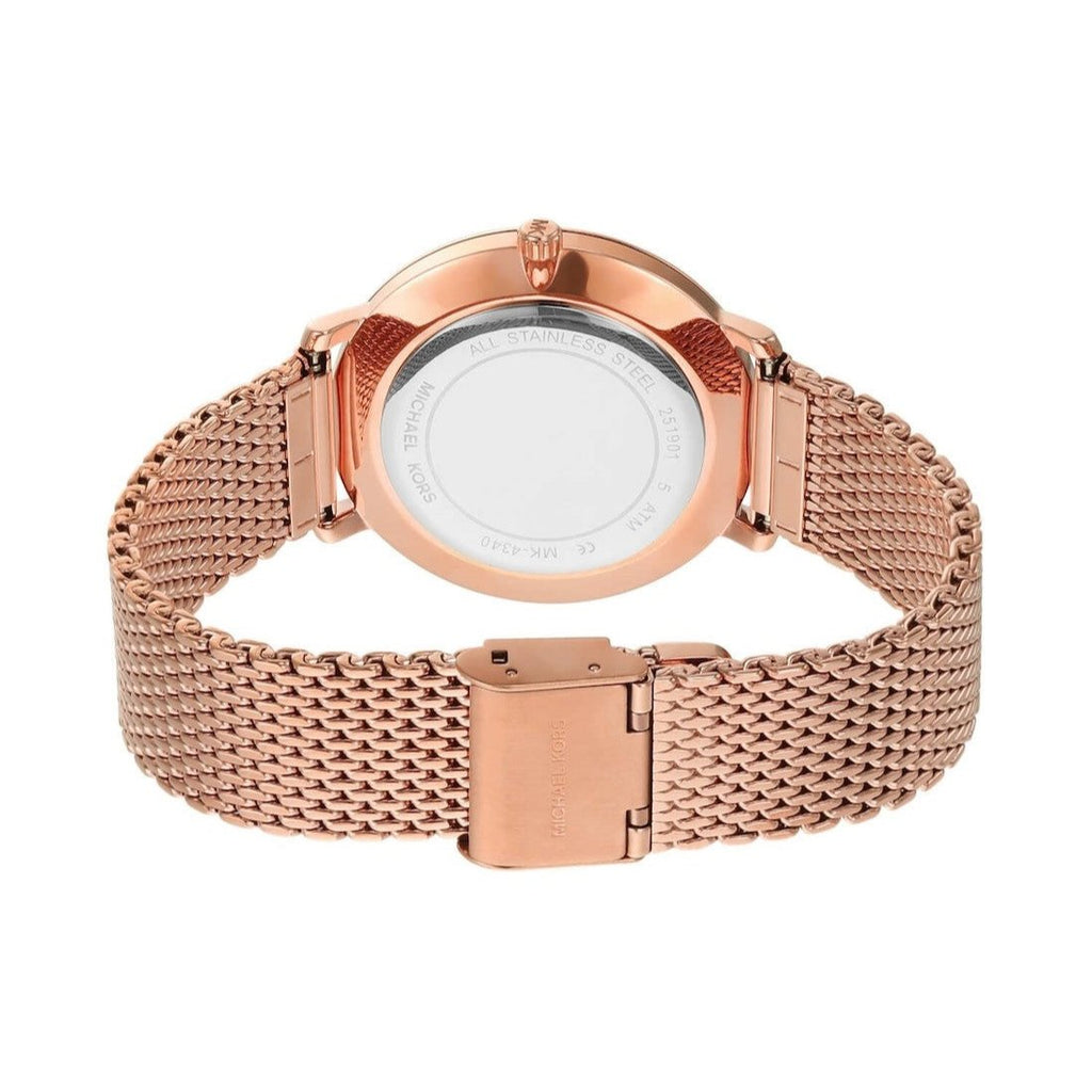 Michael Kors Pyper Quartz Rose Gold Dial Rose Gold Mesh Strap Watch For Women - MK4340 Buy Now By Michael Kors