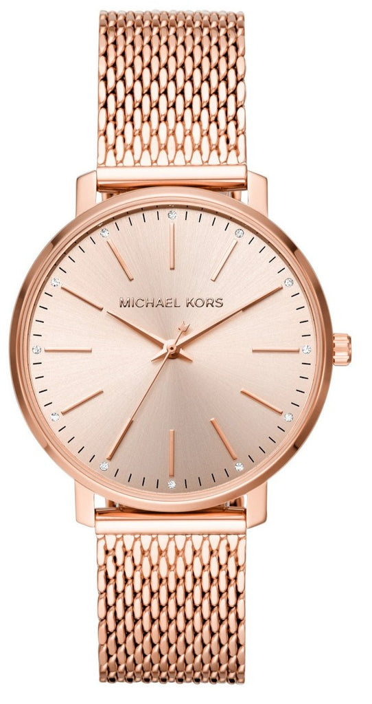 Michael Kors Pyper Quartz Rose Gold Dial Rose Gold Mesh Strap Watch For Women - MK4340 Buy Now By Michael Kors