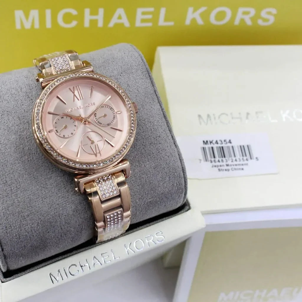 Michael Kors Sofie Quartz Rose Gold Dial Rose Gold Steel Strap Watch For Women - MK4354 Buy Now By Michael Kors