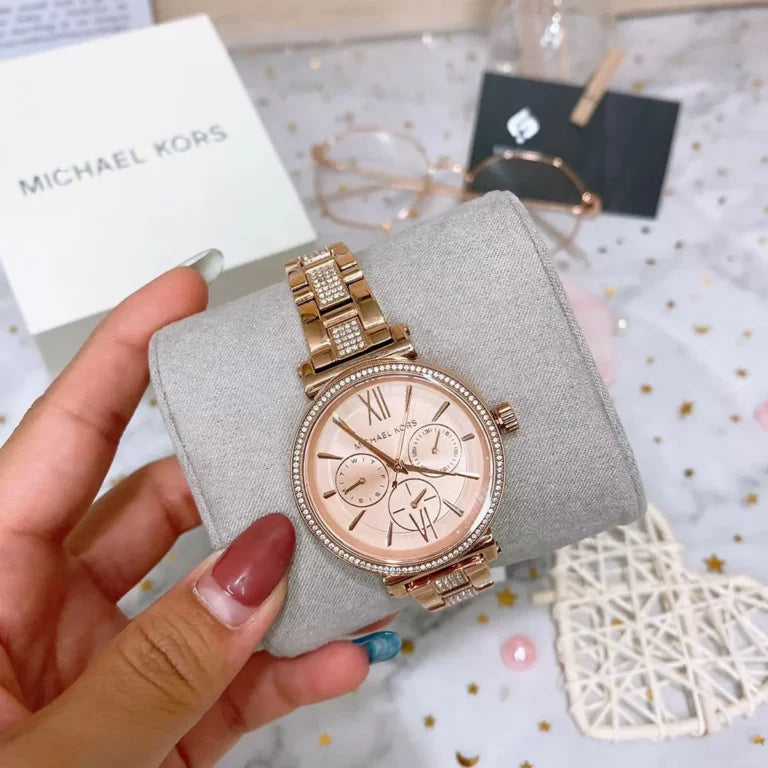 Michael Kors Sofie Quartz Rose Gold Dial Rose Gold Steel Strap Watch For Women - MK4354 Buy Now By Michael Kors