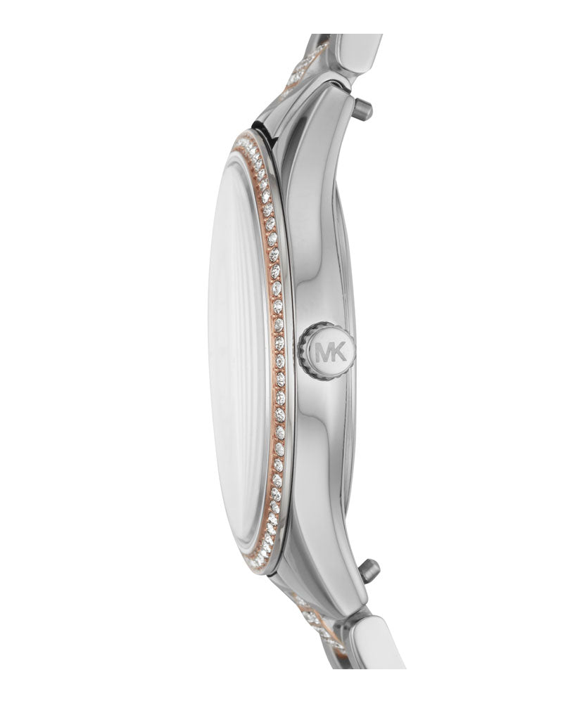 Michael Kors Lauryn Quartz Mother of Pearl White Dial Two Tone Steel Strap Watch For Women - MK4366 Buy Now By Michael Kors