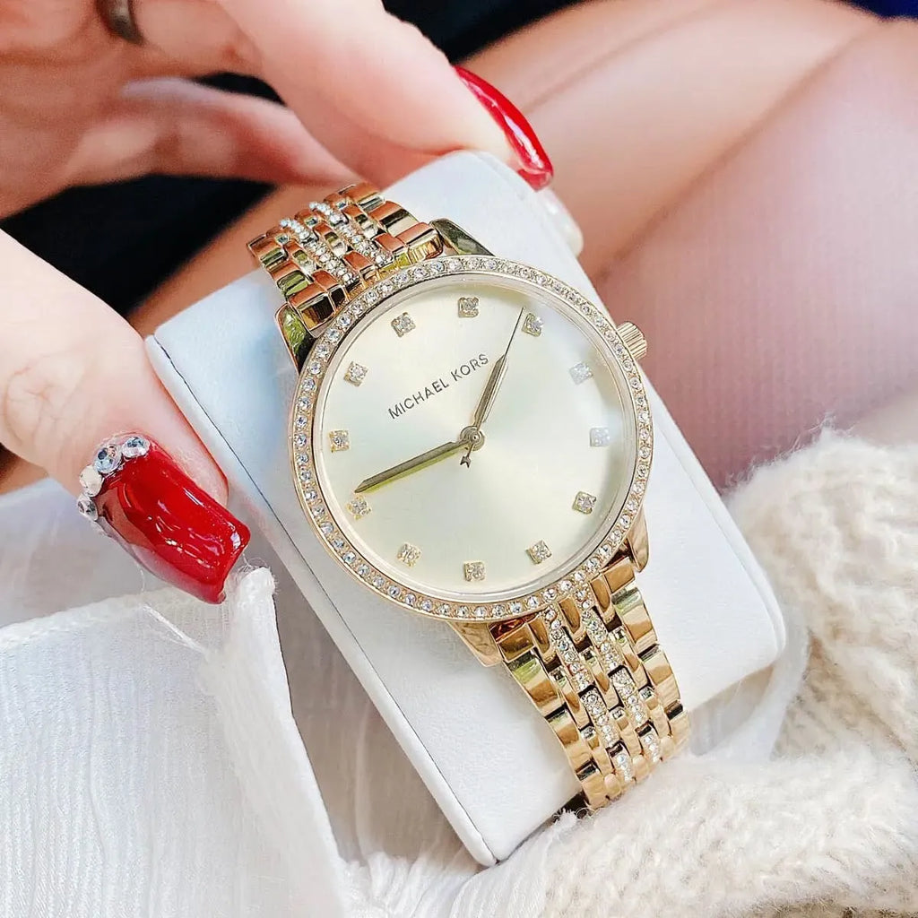 Michael Kors Melissa Quartz Gold Dial Gold Steel Strap Watch for Women - MK4368 Buy Now By Michael Kors