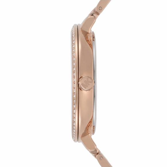 Michael Kors Charley Three-Hand Analog Rose Gold Dial Rose Gold Steel Strap Watch for Women - MK4400 Buy Now By Michael Kors