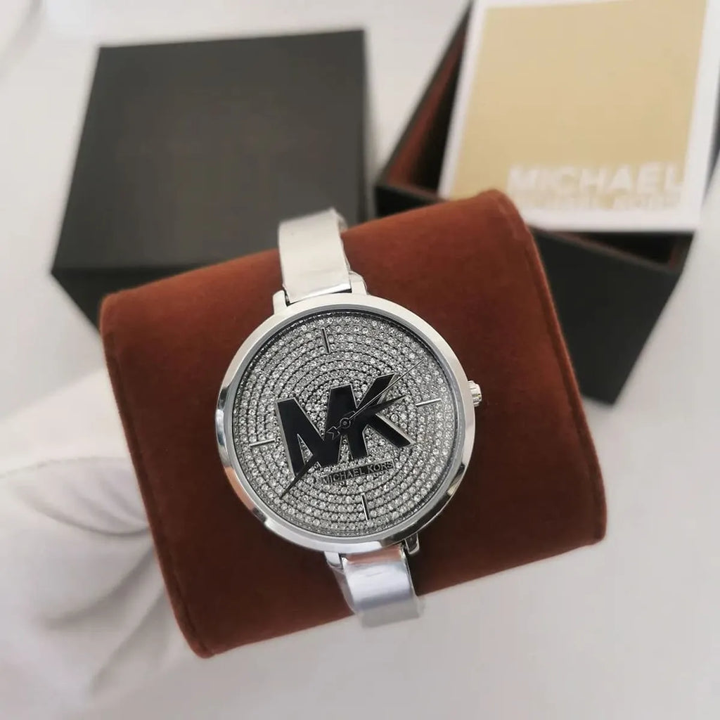 Michael Kors Charley Quartz Crystals Silver Dial Silver Steel Strap Watch For Women - MK4432 Buy Now By Michael Kors