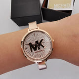 Michael Kors Charley Quartz Crystals Rose Gold Dial Rose Gold Steel Strap Watch For Women - MK4433 Buy Now By Michael Kors