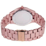 Michael Kors Slim Runway Pink Dial Pink Steel Strap Watch For Women - MK4456 Buy Now By Michael Kors