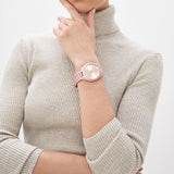 Michael Kors Slim Runway Pink Dial Pink Steel Strap Watch For Women - MK4456 Buy Now By Michael Kors