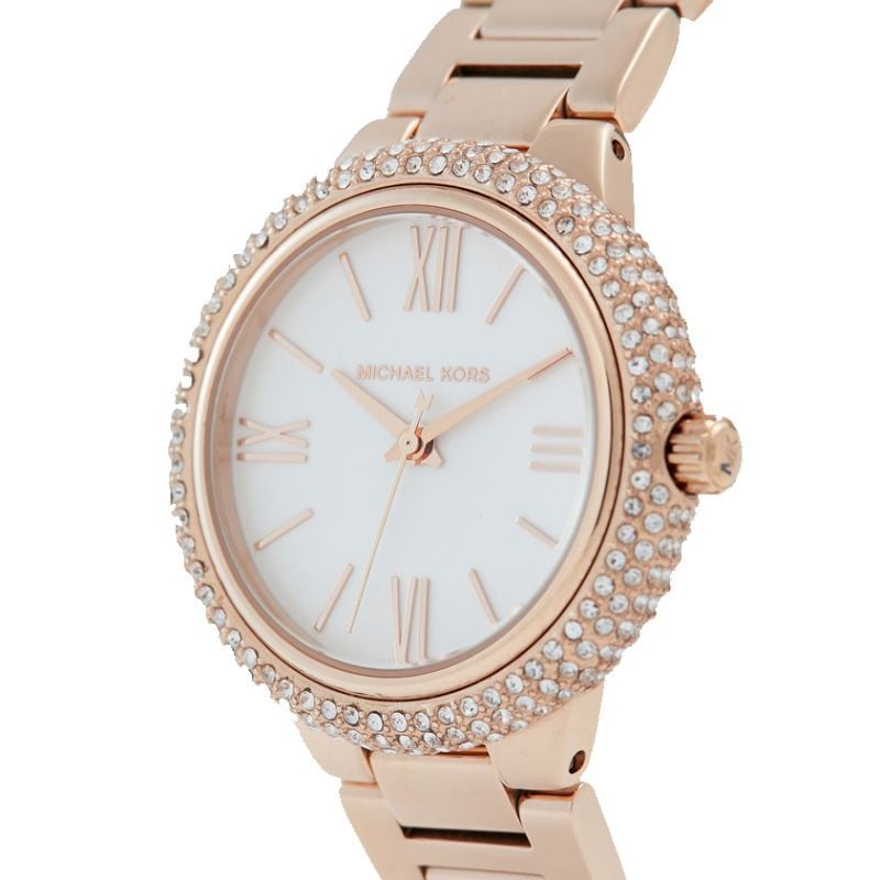 Michael Kors Taryn Quartz White Dial Rose Gold Steel Strap Watch For Women - MK4460 Buy Now By Michael Kors