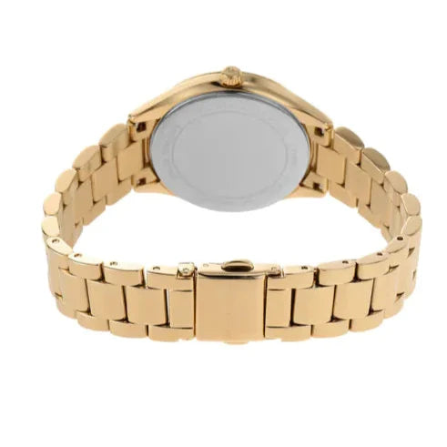 Michael Kors Lauryn Quartz Mother of Pearl Gold Dial Gold Steel Strap Watch For Women - MK4490 Buy Now By Michael Kors