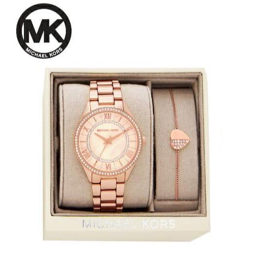 Michael Kors Lauryn Mother of Pearl Dial Rose Gold Dial Rose Gold Steel Strap Watch For Women - MK4491 Buy Now By Michael Kors
