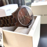 Michael Kors Slim Runway Brown Dial Brown Steel Strap Watch For Women - MK4508 Buy Now By Michael Kors