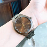 Michael Kors Slim Runway Brown Dial Brown Steel Strap Watch For Women - MK4508 Buy Now By Michael Kors