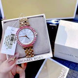 Michael Kors Darci Pave Silver Dial Rose Gold Steel Strap Watch For Women - MK4517 Buy Now By Michael Kors