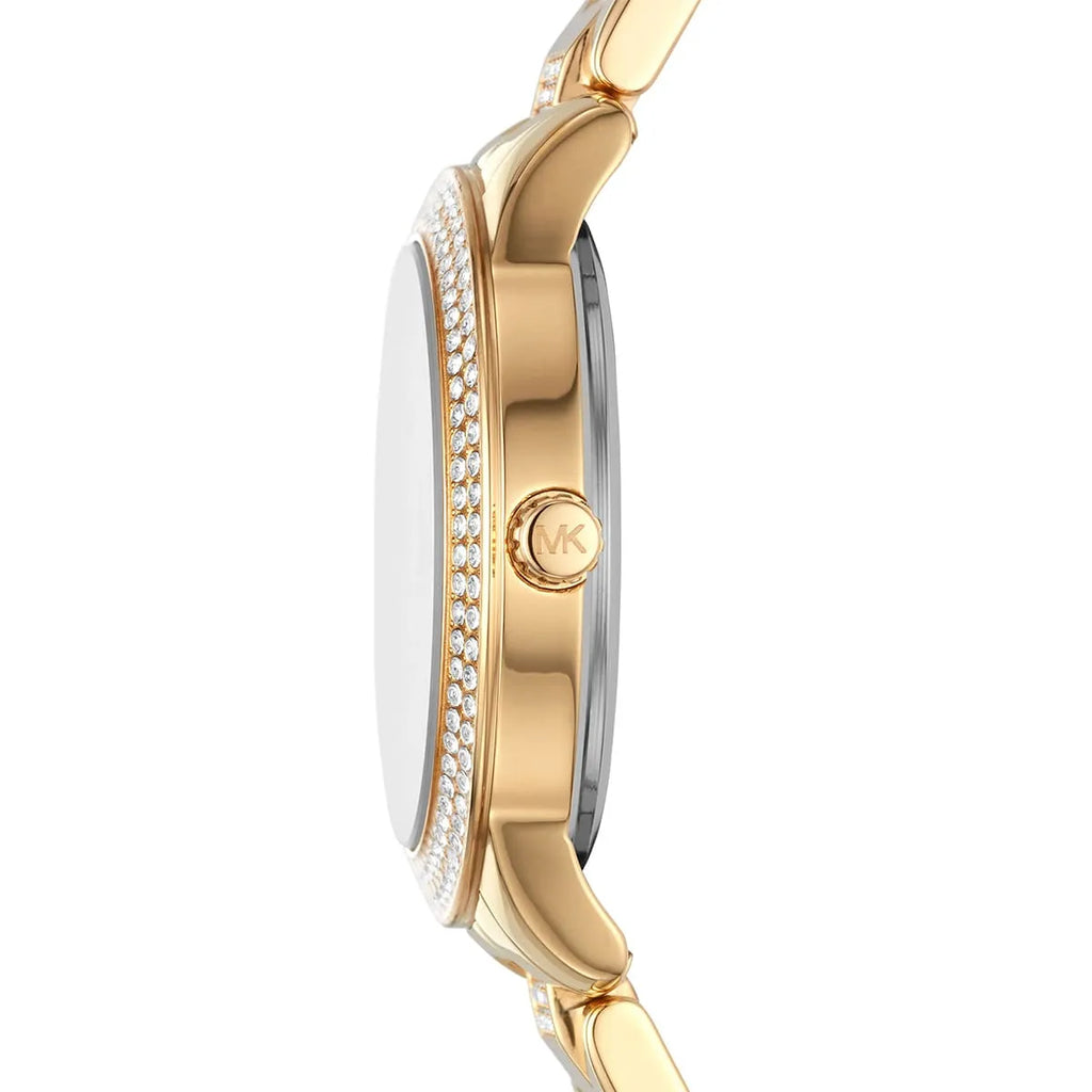 Michael Kors Tibby Three-Hand Glitz Gold Dial Gold Steel Strap Watch for Women - MK4575 Buy Now By Michael Kors