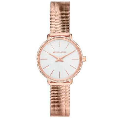 Michael Kors Pyper Quartz Mother of Pearl White Dial Rose Gold Mesh Strap Watch For Women - MK4588 Buy Now By Michael Kors