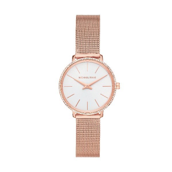 Michael Kors Pyper Quartz Mother of Pearl White Dial Rose Gold Mesh Strap Watch For Women - MK4588 Buy Now By Michael Kors